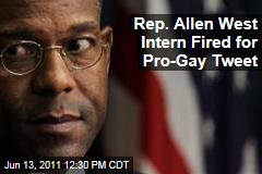 Rep. Allen West Intern Fired for Pro-Gay Tweet