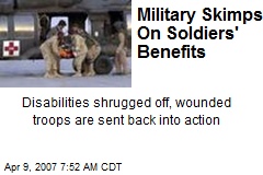 Military Skimps On Soldiers' Benefits