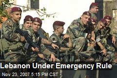 Lebanon Under Emergency Rule