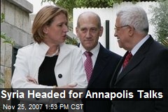 Syria Headed for Annapolis Talks