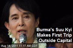 Burma&#39;s Suu Kyi Makes First Trip Outside Capital