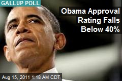 Obama Approval at Record Low