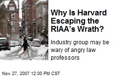 Why Is Harvard Escaping the RIAA&rsquo;s Wrath?
