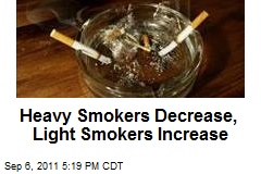 Heavy Smokers Decrease, Light Smokers Increase