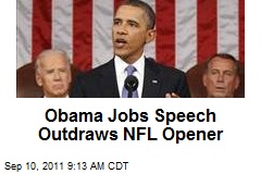 Obama Jobs Speech Outdraws NFL Opener