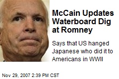 McCain Updates Waterboard Dig at Romney