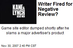 Writer Fired for Negative Review?