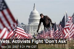 Vets, Activists Fight 'Don't Ask'