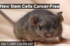 New Stem Cells Cancer-Free