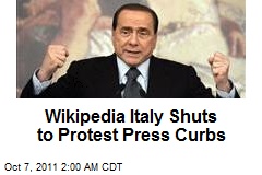Wikipedia Italy Shuts to Protest Press Curbs