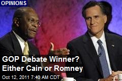 GOP Debate Winner? Either Cain or Romney