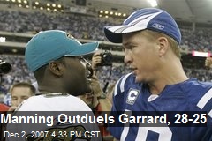 Manning Outduels Garrard, 28-25