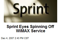 Sprint Eyes Spinning Off WiMAX Service