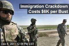 Immigration Crackdown Costs $6K per Bust