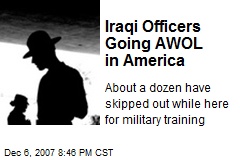 Iraqi Officers Going AWOL in America