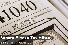 Senate Blocks Tax Hikes