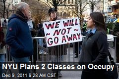 NYU Plans 2 Classes on Occupy