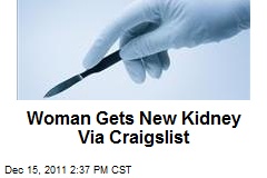 Woman Gets New Kidney Via Craigslist