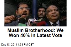 Egypt's Muslim Brotherhood: We Won 40% of Votes in Second Round