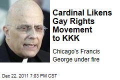 Chicago Cardinal Francis George Likens Gay Rights Movement to Ku Klux Klan
