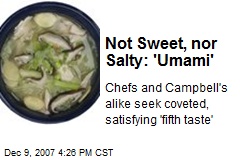 Not Sweet, nor Salty: 'Umami'