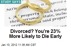 Divorced? You&#39;re 23% More Likely to Die Early