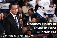 Mitt Romney Raises $24M in Best Quarter Yet