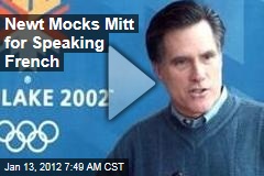 Newt Gingrich Mocks Mitt Romney for Speaking French, 'Just Like John Kerry'