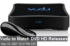 Vudu to Match DVD HD Releases