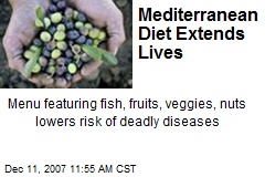 Mediterranean Diet Extends Lives