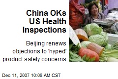 China OKs US Health Inspections