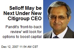 Selloff May be Next Under New Citigroup CEO