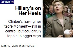 Hillary's on Her Heels