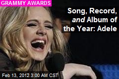 Adele Wins First Grammy of the Night