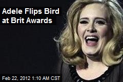 Adele Flips Bird at Brit Awards