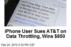 iPhone User Sues AT&amp;T on Data Throttling, Wins $850