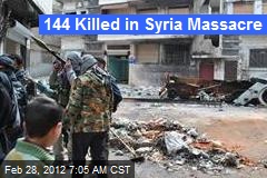 144 Killed in New Syria Massacre