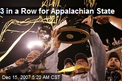 3 in a Row for Appalachian State