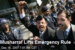 Musharraf Lifts Emergency Rule