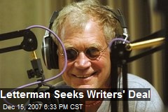 Letterman Seeks Writers' Deal
