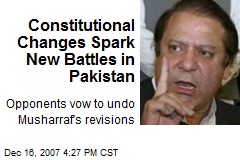 Constitutional Changes Spark New Battles in Pakistan