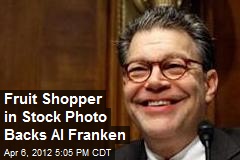 Fruit Shopper in Stock Photo Backs Al Franken