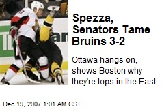 Spezza, Senators Tame Bruins 3-2