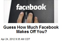 Guess How Much Facebook Makes Off You?