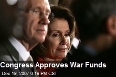Congress Approves War Funds