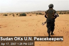 Sudan OKs U.N. Peacekeepers