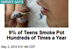 9% of Teens Smoke Pot Hundreds of Times a Year