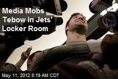 Media Mobs Tebow in Jets&#39; Locker Room