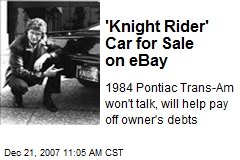 'Knight Rider' Car for Sale on eBay