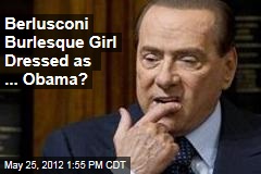 Silvio Berlusconi party girl dressed as Barack Obama